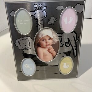 Baby Collage Frame Silver Noahs Arc